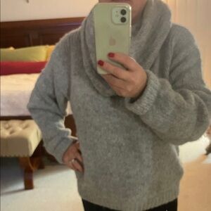 Cozy Gray Women's Turtleneck Sweater